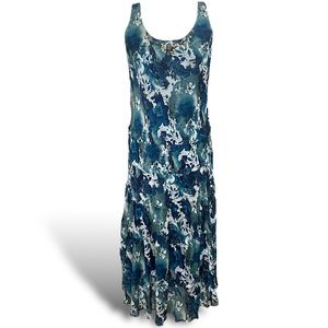 Christopher & Banks Teal Sleeveless Maxi Dress - 12